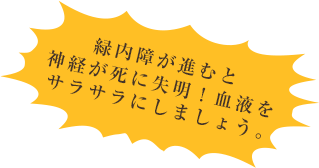 緑内障が進むと神経が死に失明！血液をサラサラにしましょう。